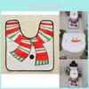 Cozy White Snowman Toilet Cover Set For Festive Christmas Bathroom Decor
