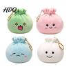 Cute Schoolbag Accessory Bun Plush Keychain Soft Macaron Color Bag Charm Stress Charm for Backpacks Relief Toy with Metal Ring And Keys Holiday