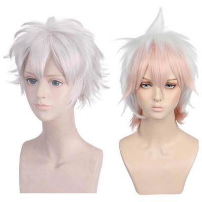 Anime Gojo Satoru Cosplay Wigs Anime Jujutsu Kaisen Short Layere Silver Heat Resistant Synthetic Hair Party Cosplay Wig