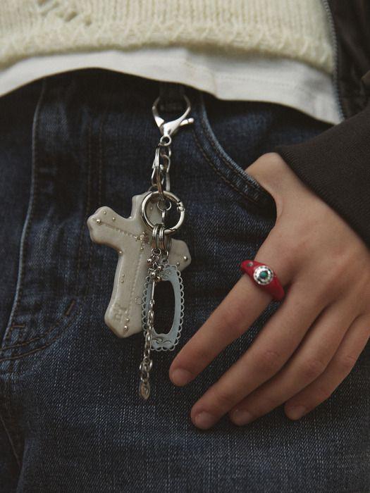 Nff Filigree Keyring-silver