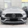 For 2019-2023 Mercedes Benz A Class W177 A45 A45S AMG Car Front Bumper Lip Lower Blade Auto Spoiler Splitter Body Kits Tuning