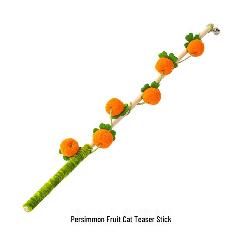 Plush Feather Cat Teaser Stick with Bell - Stress Relief and Fun Self-Entertainment Toy