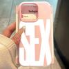 Stylish English Letter Jelly Frosted Phone Case For iPhone 17 AIR 16 15 14 13 12 11 PRO MAX PLUS Y2K Silicone Shockproof Cover