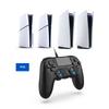 Offizielles QISI PlayStation 5 Kompatibles 3m Kabel Makro Rückseite TURBO Schneller Gyrosensor PS5 Kompatibel Dual Shock Sony Pro Hall-Effekt Controller, Kabelgebunden,