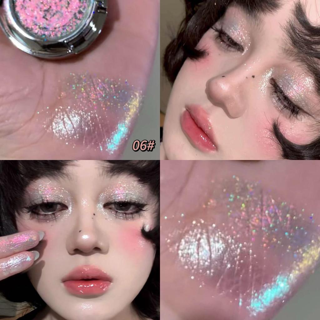 Flashy Silver Chameleon Highlighter: Icy Shimmer for Daily Brightening