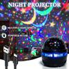 Colorful Starry Sky Projector Light – Moon & Star Magic Ball Night Lamp for Bedroom Kids Room Home Atmosphere Decor