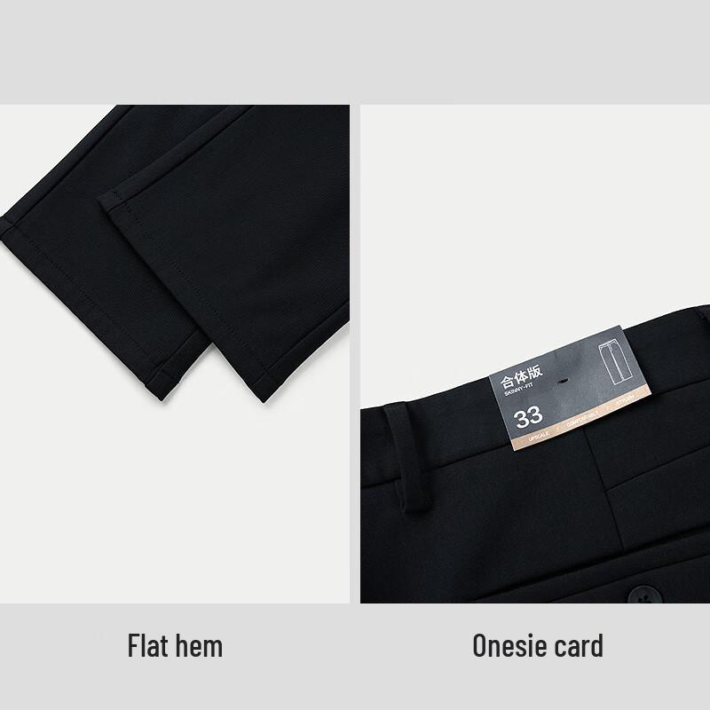 HLA Men's Executive Wrinkle-Free Business Casual Trousers