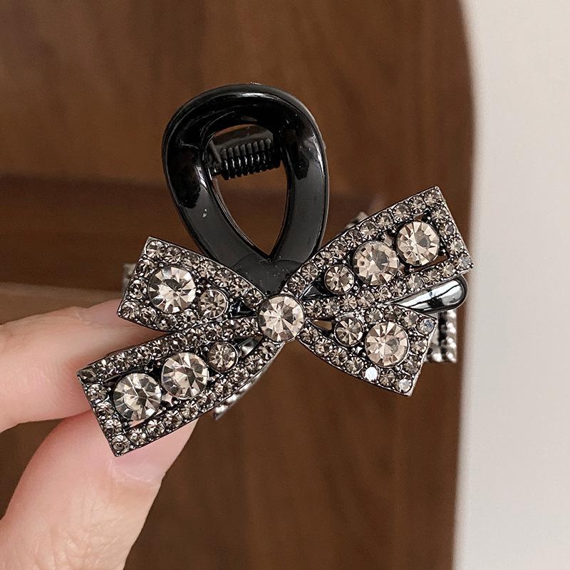 2Pcs Shining Hair Claw Hairpin Princess Headwear Bow Shaped For Y2K Girls Women Headwear