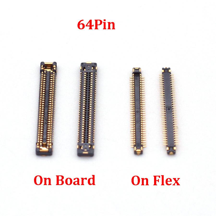 10Pcs 64Pin LCD Display Screen FPC Connector On Motherboard For Samsung Galaxy S8/S8 Plus/G950F/S9/G955F/G960F/G965F USB Charger