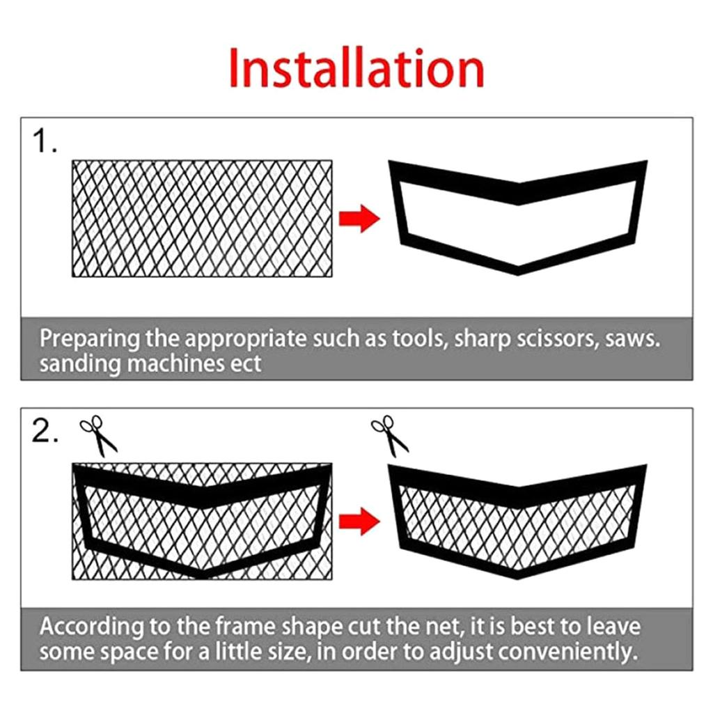 Aluminium Mesh Grille L Auto Grille Mesh Net Grids 3x6mm/4x8mm/6x12mm Hole Car Bumper Grill(100x33cm)