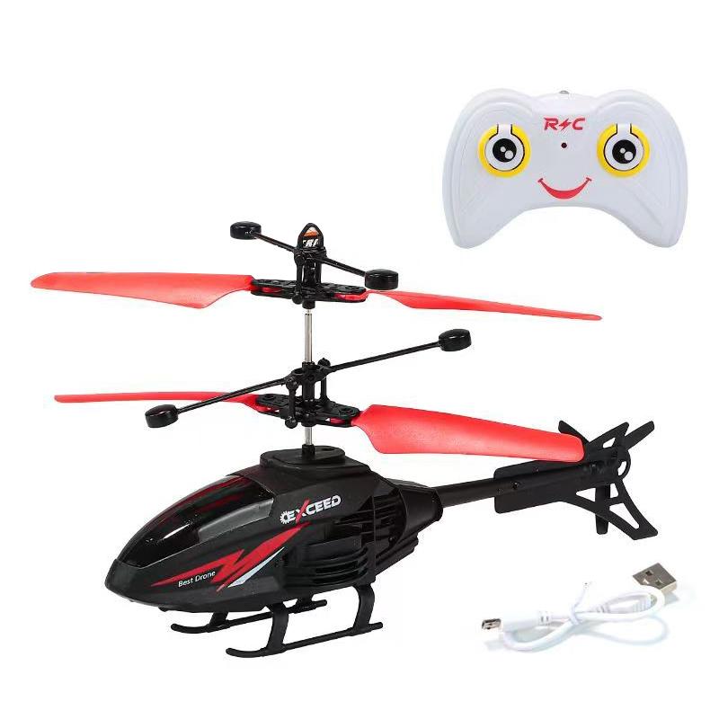 Remote controlled airplane helicopter children's mini drone charging induction aircraft, suspended toy for boys