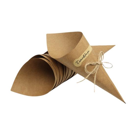 10Pcs Favour Boxes DIY Eco-friendly Exquisite Delicate Charming Decorative Lace-Up Wrapping Paper Flower Tube Holders Wedding Supplies