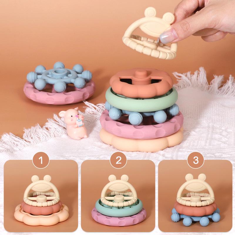 Popular Baby & Toddler Frog Stacking Toy - Early Education Puzzle & Building Blocks