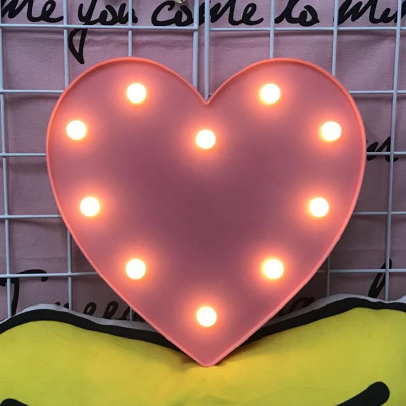 Romantic Red Heart-Shaped Decorative Night Light Battery-Powered Energy-Saving Desk Lamp For Bedroom Wedding Proposal Valentine'S & Mother'S Day
