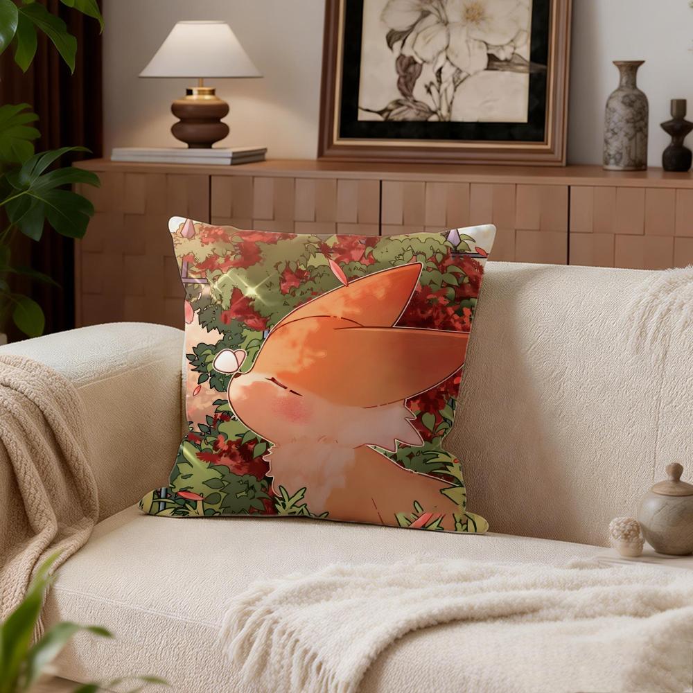 Cute Bokko Fox Cushion Cover Cushion Cover Set 4Pcs 50x50 45x45 40x40 Pillowcase Decorative Sofa Home Decor