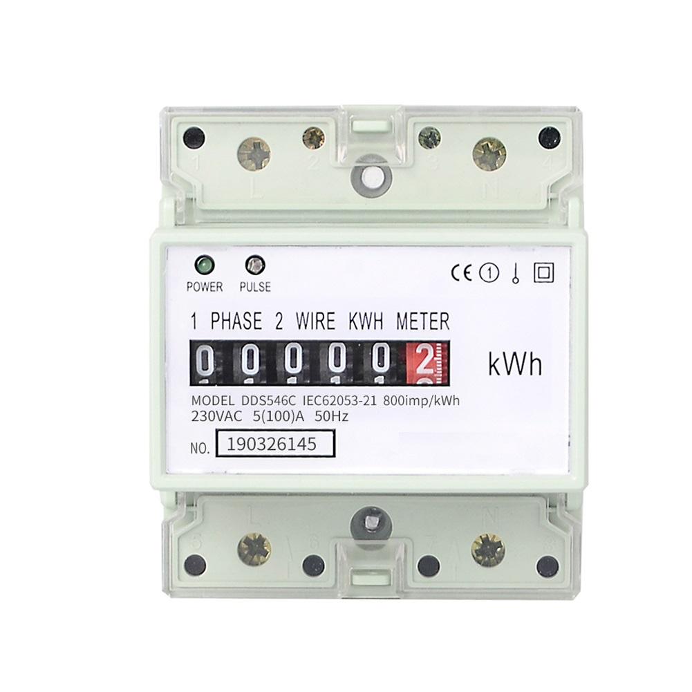 Optical Coupling Isolation DIN Rail Meter Electricity Usage Analysis White Optical Coupling Isolation Energy Meter