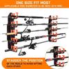 2 PACK Fishing Rod Holder for Garage Wall Mounted Fishing Rod Rack with Soft Protective Pad Fishing Rod Storage Organizer