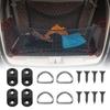 4X Rear Trunk Cargo Net Replacement Hooks Storage Organizer Tie Down Flat Retainer Ring Loop Hanging Mounting Clip Hardware Kit