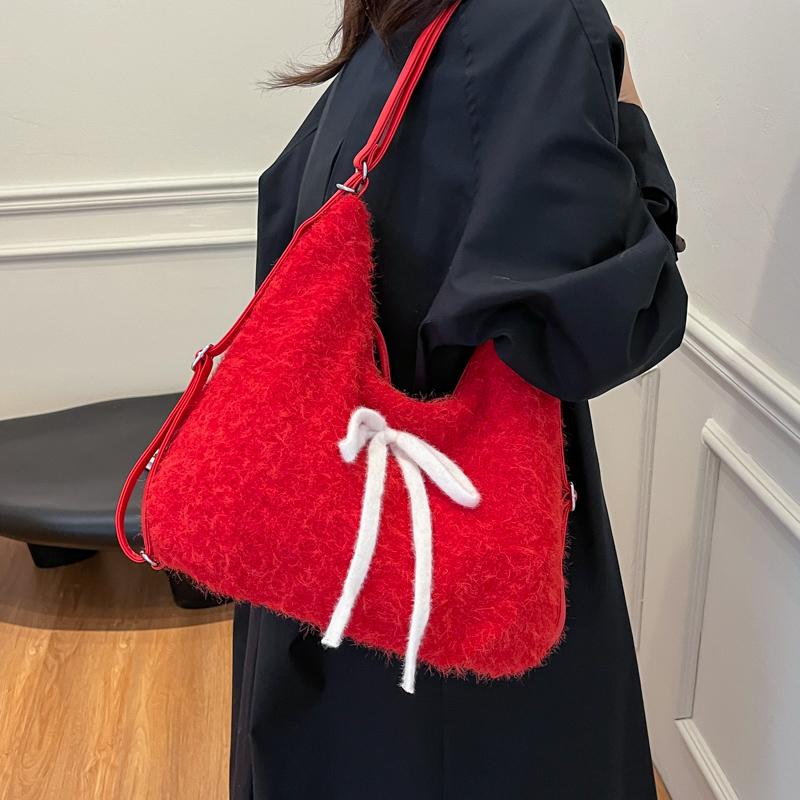Large Capacity Shoulder Bag Women's Bow Tote Bag Crossbody Bag