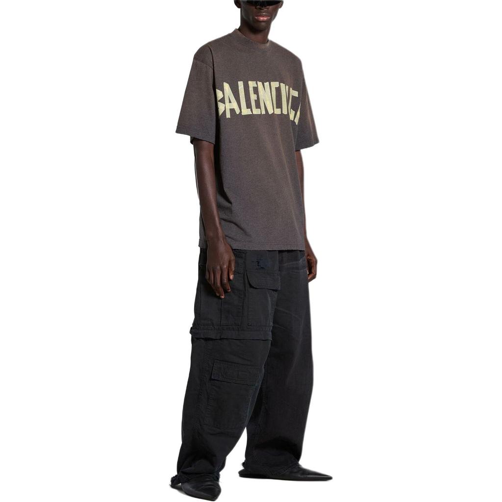 Balenciaga TAPE TYPE SS24 T Shirt Regular Fit Unisex Dark Gray 739784TOVA98519