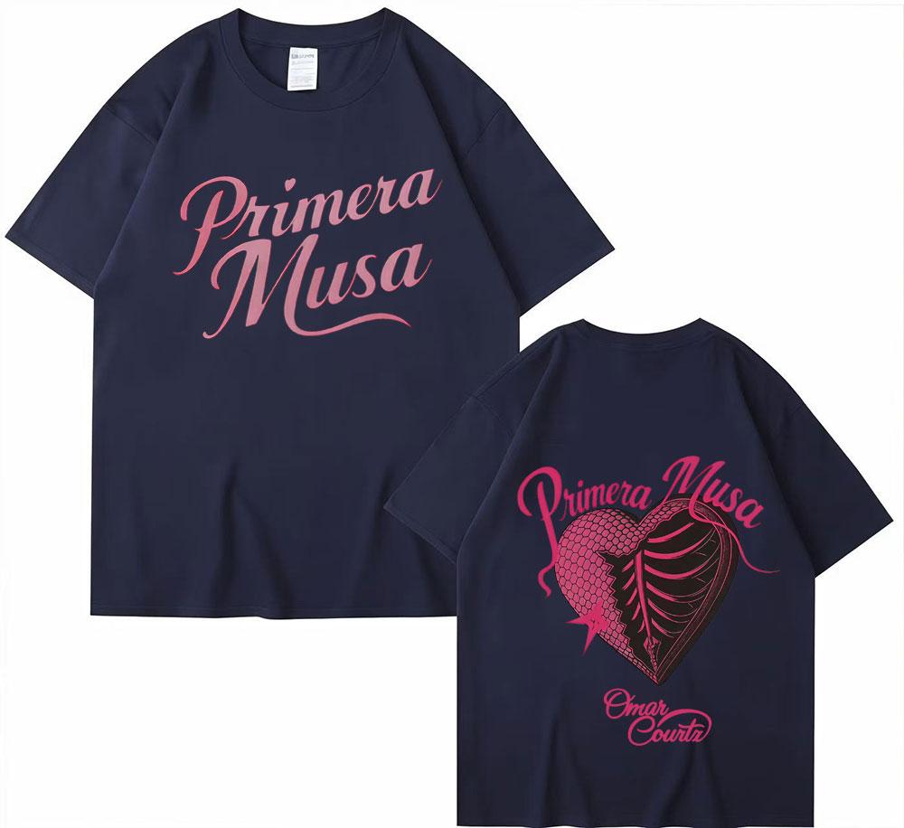 Omar Courtz Primera Musa Album 2025 Summer Merch 100 Pure Cotton Printed Tshirt Men Women Clothing Fashion Aesthetic Comfort