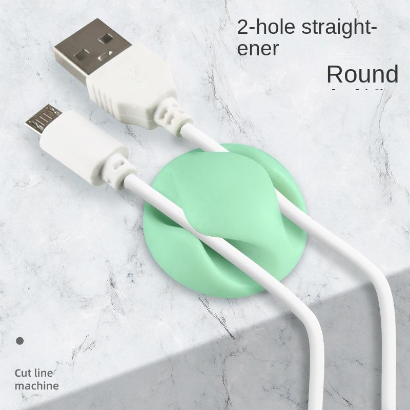 2 teile/satz Kabel Management Wickler Gummi 2 Kabel Halter Clips für Auto Tisch Ladekabel Kopfhörer Kabel Organizer Clips