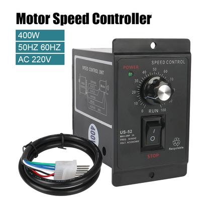 50/60Hz Vorwärts-Rückwärtsgeschwindigkeit Punktregler Mini-AC-Motordrehzahlregler Motorregler-Steuereinheit 400W AC 220V