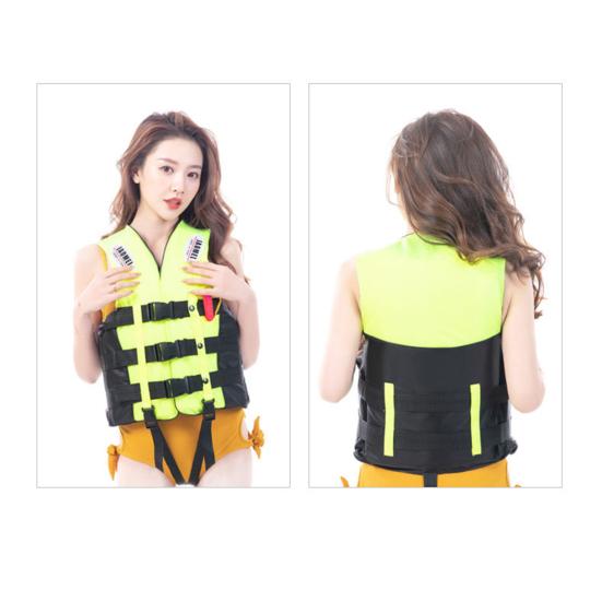 Adult Life Jacket 100N Buoyancy Paddle Life Vest Adjustable Flotation Device with Reflective Strip for Kayak Boat Surf Water Sports