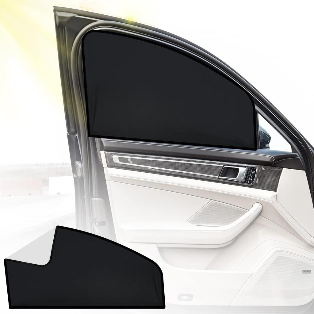 WD&CD Car Curtains, Set of 2, Magnet, Light Blocking, Easy Car Curtain, UV Protection,