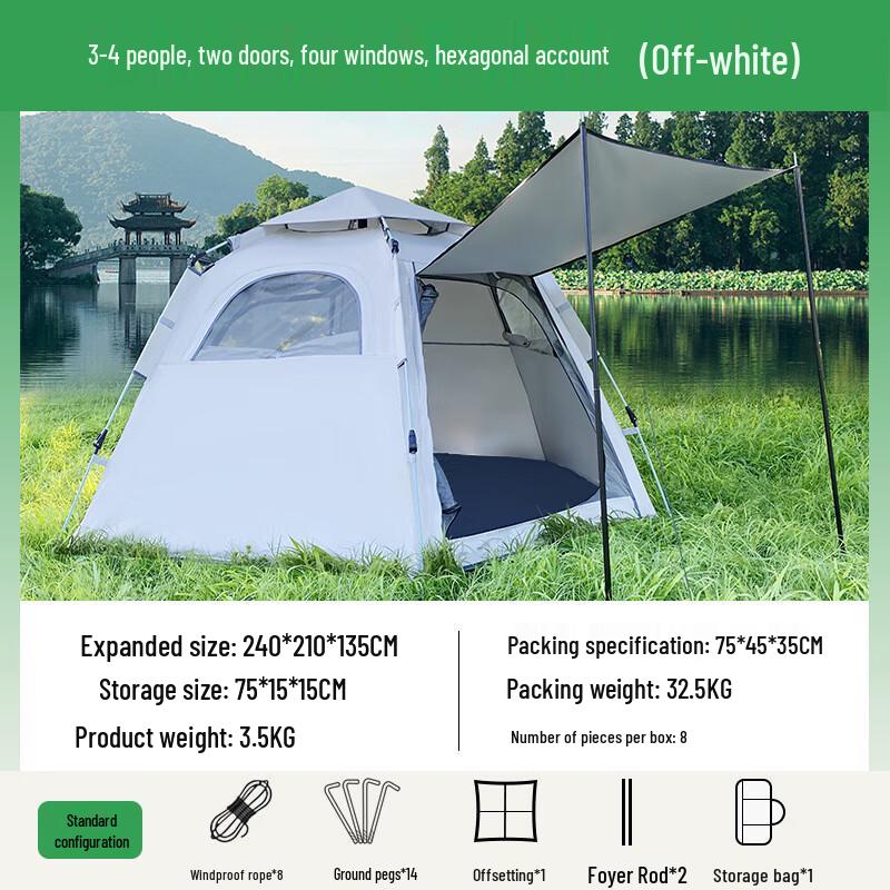 YJHOME Hexagonal Outdoor Camping Tent