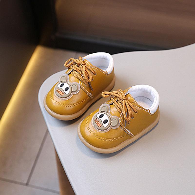 

Baby Shoes Lace-up Single Shoes 0-1 1 2-year-old Boys and Girls Baby Soft-soled Small Leather Shoes Spring and Autumn Toddler Shoes 16