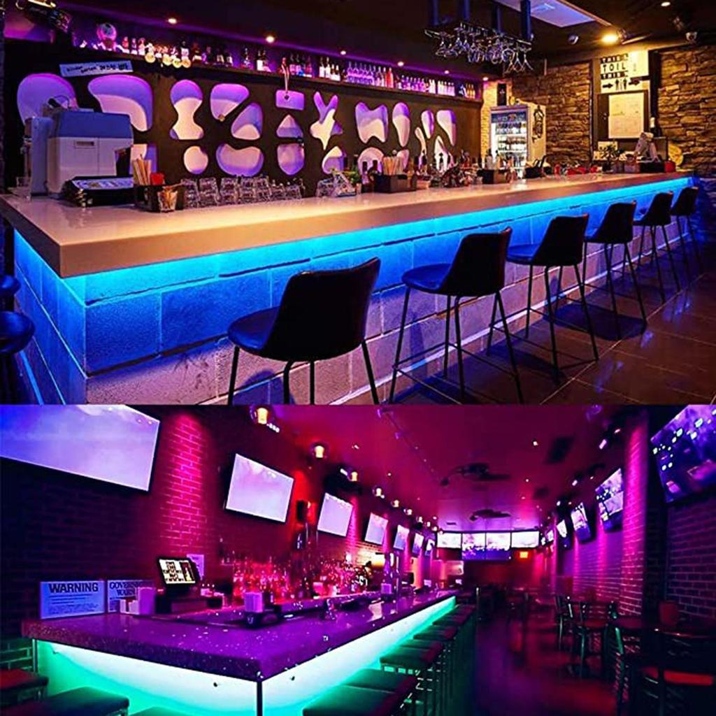RGB LED Strip Lights 600LEDs 5050RGB Light Strip IP65 Waterproof LED Tape Light APP Control Adjustable Brightness Timing Function