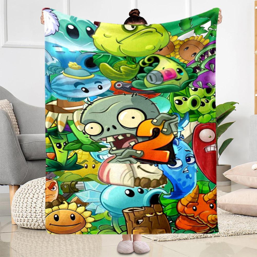 Plants vs. Zombies blankets Suitable for sofas, travel, living rooms also a good gift for friends and family Suitable for all seasons.