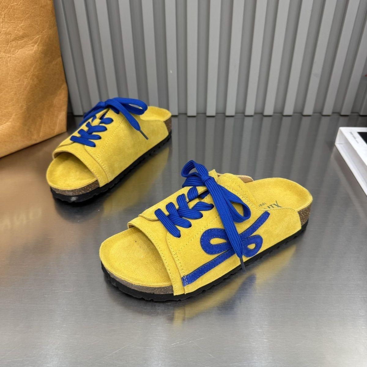 

Daily leisure going out slippers fashion trend new slippers thick-soled summer one-character women s slippers 40 жёлтый