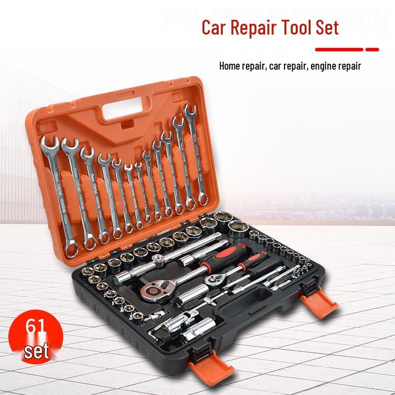 61-Piece Multi-Functional Socket and Ratchet Wrench Set
