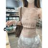 Korean Style Summer Sweet Bow Lace Trim Wool-Blend Knit Camisole Vest