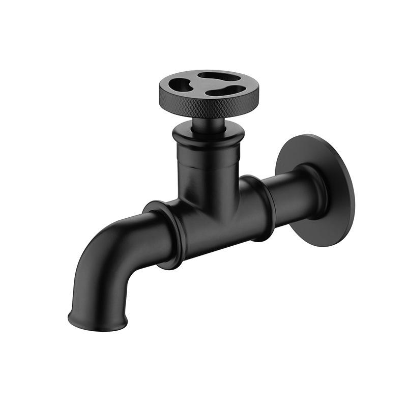 

Bibcock Faucet Retro Euro Matte Black Washing Machine Faucet Toilet Mop Small Faucet Wall Mount Outdoor Garden Tap 1/2