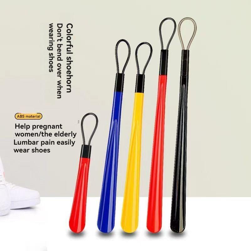47cm Colorful Shoe Puller Plastic Home Long Handle Shoe Puller Extra Long Plastic Lazy Shoe Lifting Device Drawer Wearing Shoe