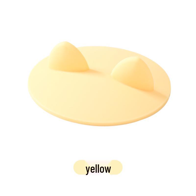 Silicone 3D Cat Ears Cup Lid - Leak & Dust Proof for Coffee & Glass Cups