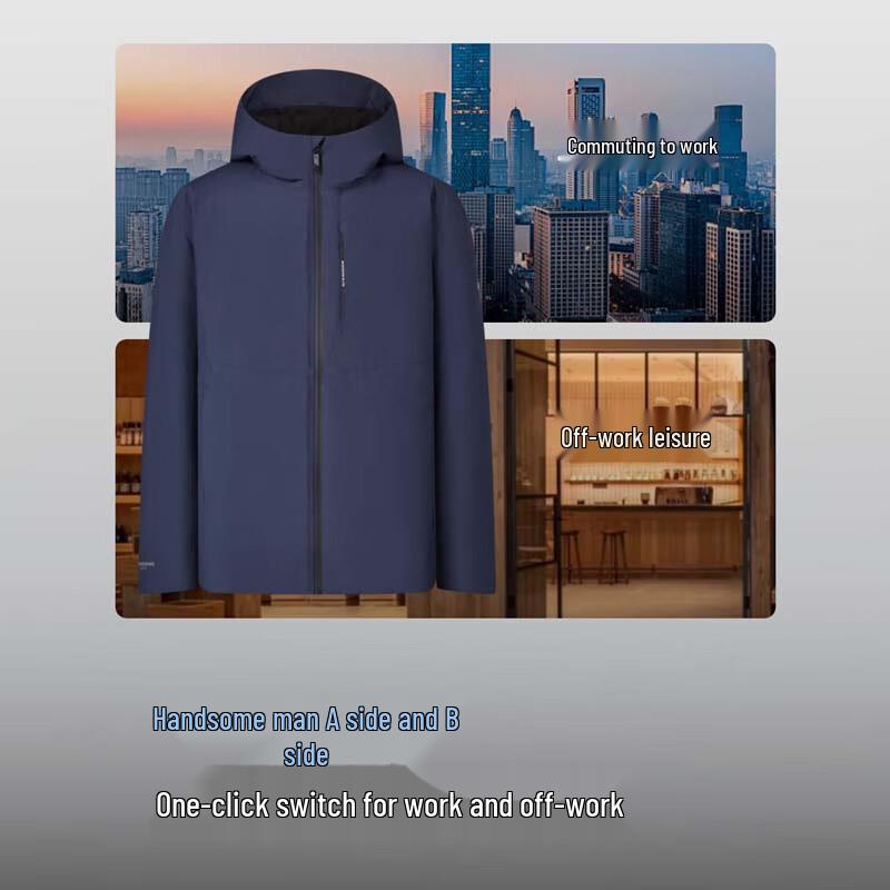 Bosideng B40134161 Men's Hooded Commuter Goose Down Jacket
