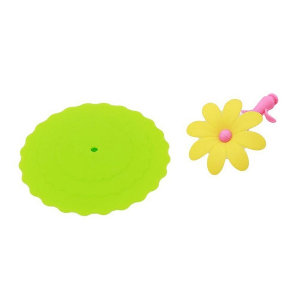 Cup Cover Lid Cover Heat-insulated Silicone 3Pcs Blue