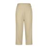 Pantalones de Moda para Mujer de Color Sólido con Bolsillos con Botones y Bajos Divididos Cintura Alta Deportes Yoga Casual Pantalones Recortados