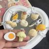 Corn Cute Food Key Chain Steamed Stuffed Bun Simulation Food Key Ring  Gift