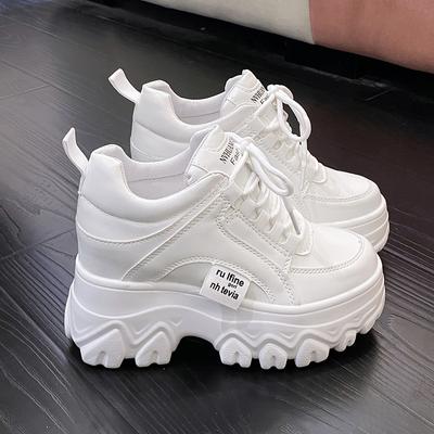 Fashion 11CM Autumn Breathable Chunky White Sneakers Women Spring Outdoor Anti-slip Platform Sandals Woman Height Increased Casual Shoe