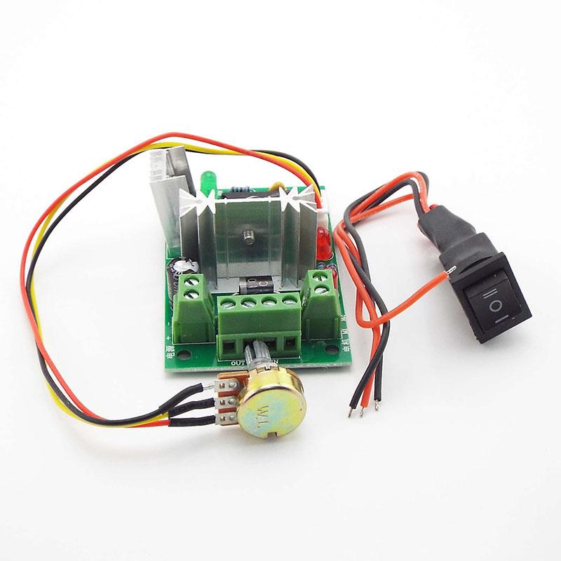 CCM6N PWM DC Motor Speed Controller Regulator 12V 6A Current 6V-30V 12V 24V Positive Inversion Switch Controllers Mini Size