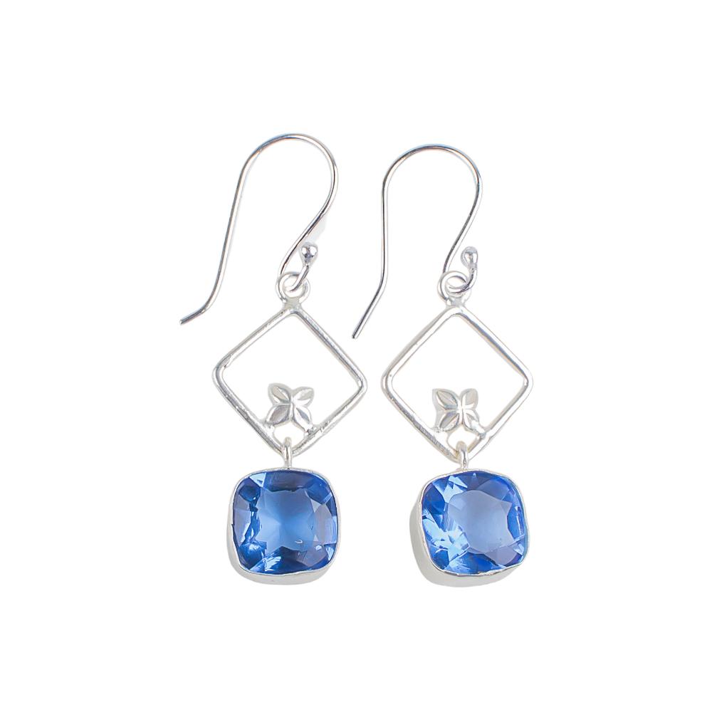 Tanzanite Gemstone 925 Sterling Silver Jewelry Handcrafted Dangle Earrings 1.70" EE-10-8