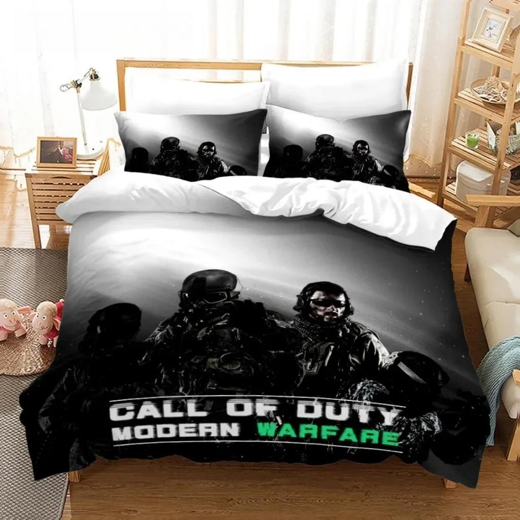 Game Call Of Duty Warzone Bedding Set Duvet Cover Bed Set Quilt Cover Twin Single Queen King Size Boys Adult Home Textile