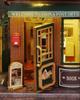 moin moin Dollhouse Miniature DIY Kit Scale no Antique Retro Style LED Light Acrylic Case Set, 1/24 [English Instructions], "Kourou Shojo" (Bookstore