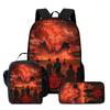 Strangertings Stranger Things Student School Bag Children'S Backpack Satchel Pencil Case