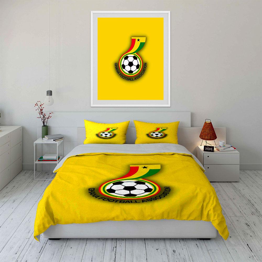 Ghana Football Bedding Set Bedding Duvet Cover Set Duvet Cover Pillowcases (1 * Duvet Cover 2 * Pillowcases, without duvet insert)
